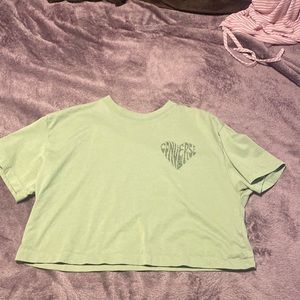 Green, crop top